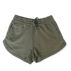 H&M Olive Green Cotton Shorts - Size M